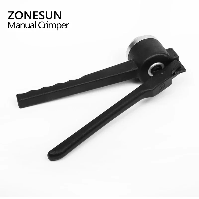 ZONESUN 11/13/15/20 مللي متر الفولاذ المقاوم للصدأ دليل قارورة المكشكش الوجه قبالة قبعات اليد المكشكش آلة الختم غطاء كابر الزجاج زجاجة