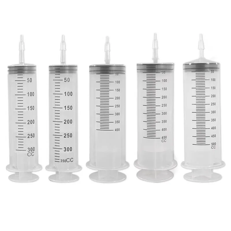 100-500ml Plastic Hydroponics Nutrient Scale Measuring Syringe for Liquid Pump Measuring, Watering Plants, Feeding Pets