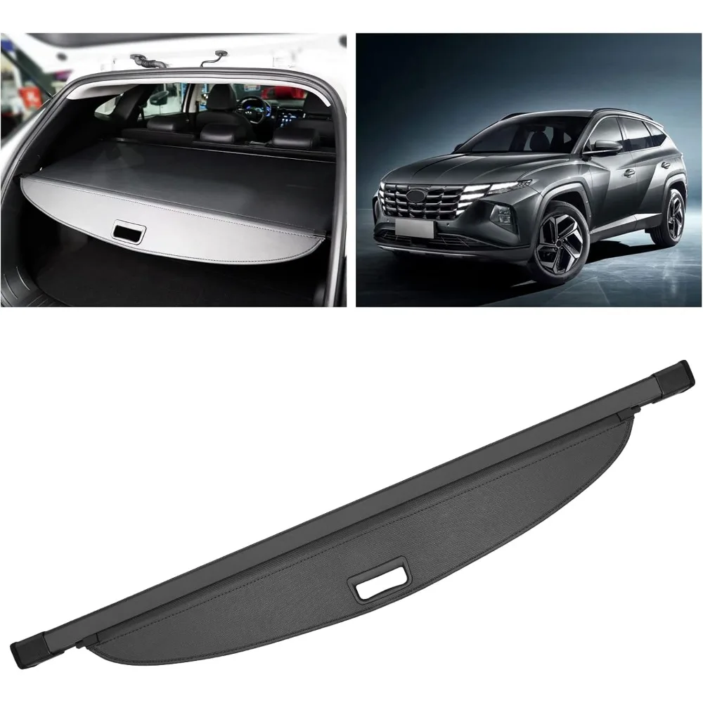 

Universal SUV Cargo Cover for Hyundai Tucson 2022-2026 Models, Retractable Black Trunk Organizer & Security Shade