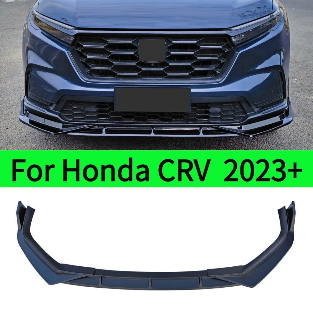 Front Bumper Lip For 2023-2024 Honda CRV - 3 Piece Glossy Black Spoiler Splitter Kit