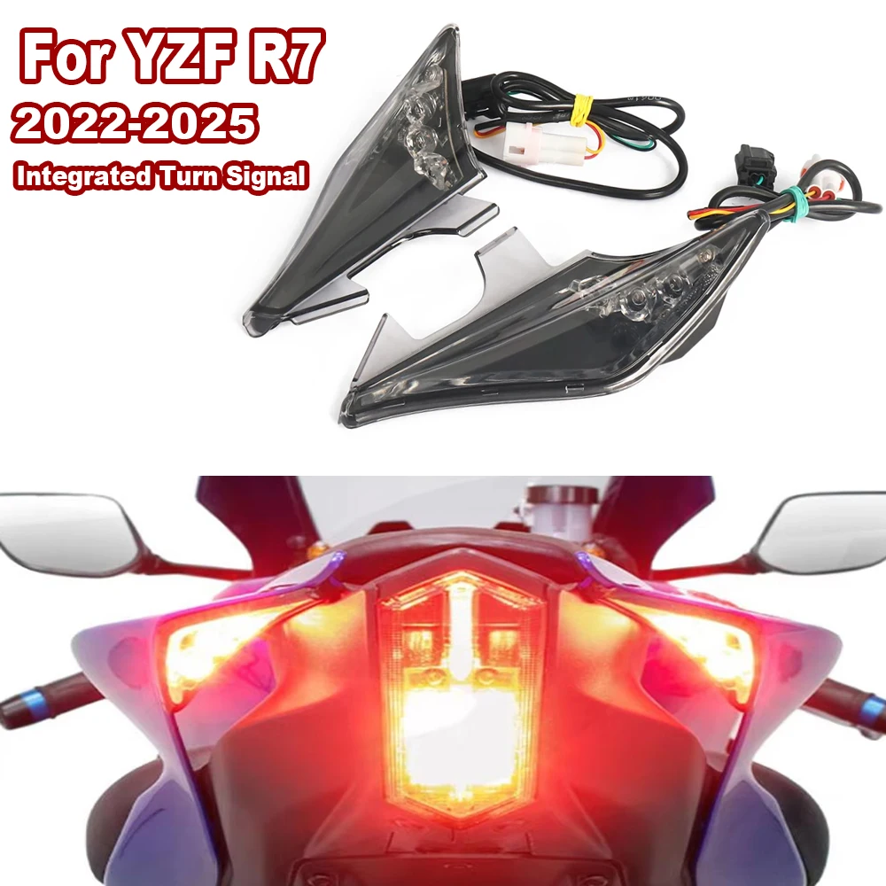 

﻿ LED Taillight Rear Brake Turn Signal Integrated Tail Light Motorcycle For Yamaha YZF R7 YZFR7 YZF-R7 2022 2023 2024 2025
