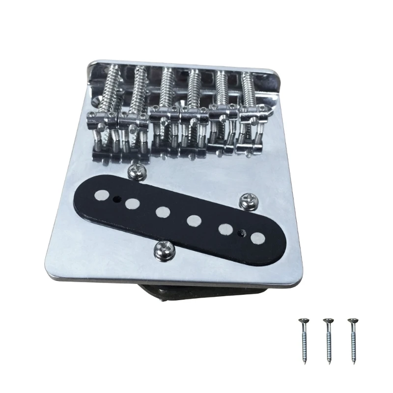 

Guitar Saddle Bridge for 6 Strings Guitars Electric Guitar Tailpiece with Screws Guitars Parts Accessories