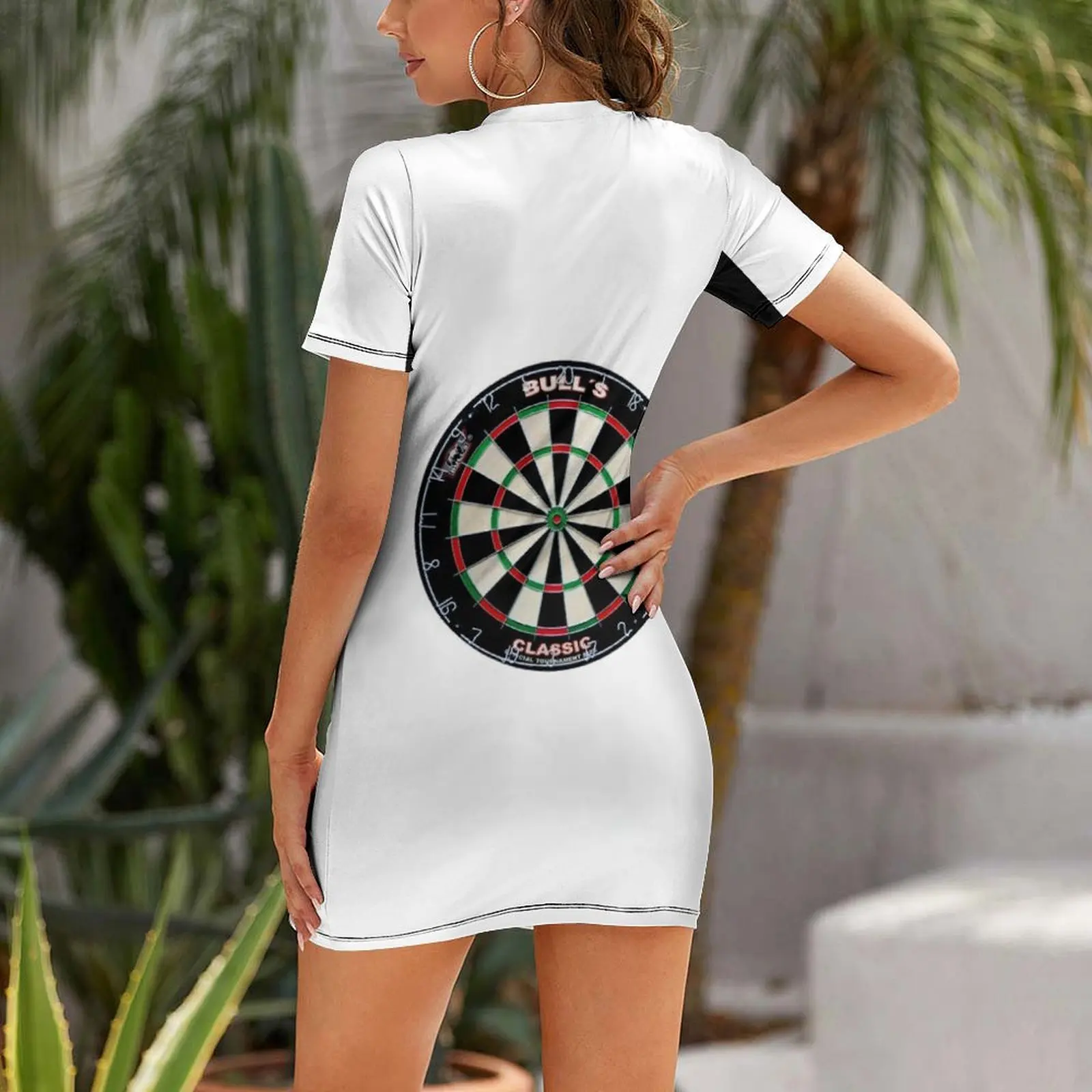 Original Dartboard Short Sleeved Dress Dresses festival outfit women sexy short dresses daring Dress