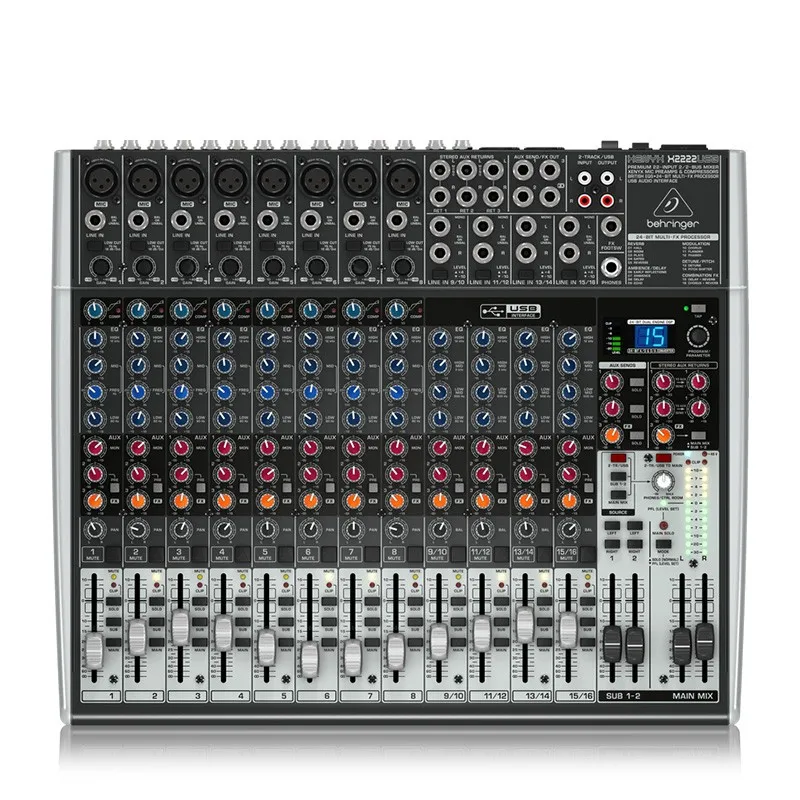 Behringe X2222USB 16 Professional Stage Performance Mixer Sound Card High End Effect Sound Console