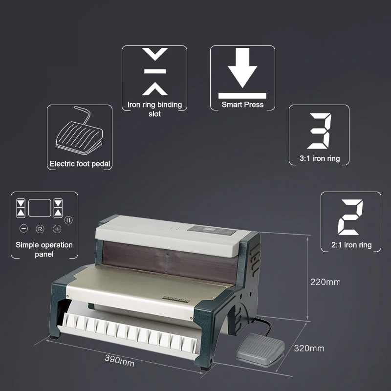 Wire Binding Machine MC320 Ferround Intelligent Binding Machine Double Wire Table Calendar Punching Contract