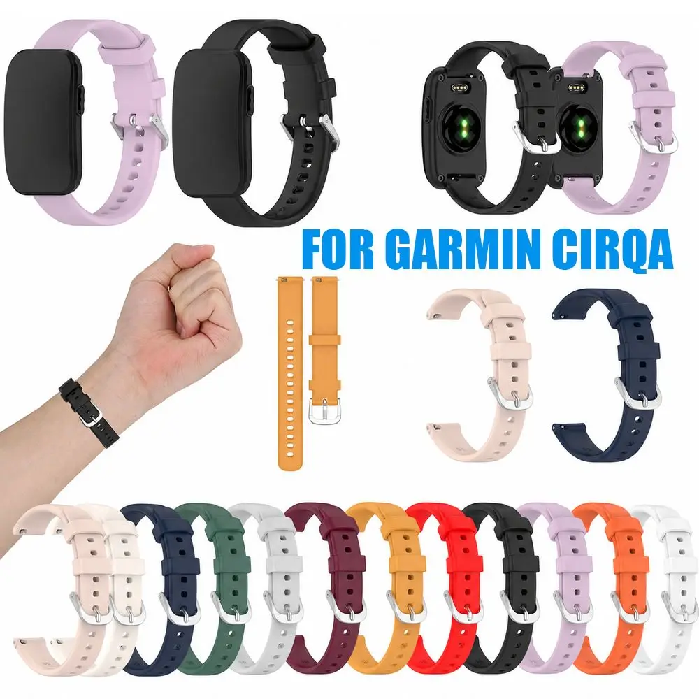 Replacement Silicone Strap Slim Adjustable Fitness Tracker Band Strap Comfortable Colorful Wristband for Garmin CIRQA