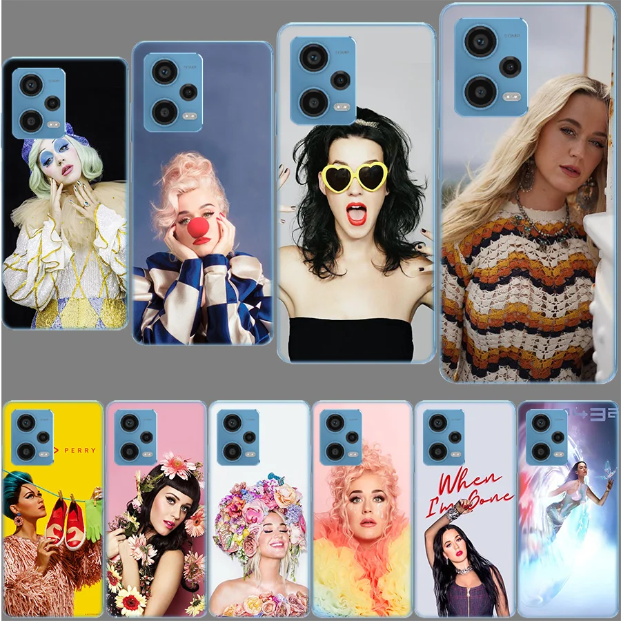 Capa de Celular Transparente TPU Singer K-Katy Perry para Redmi Note 13 12 14 15 Pro Plus 13R 11 11T 11E 11S 10 Pro 10S 9 9S