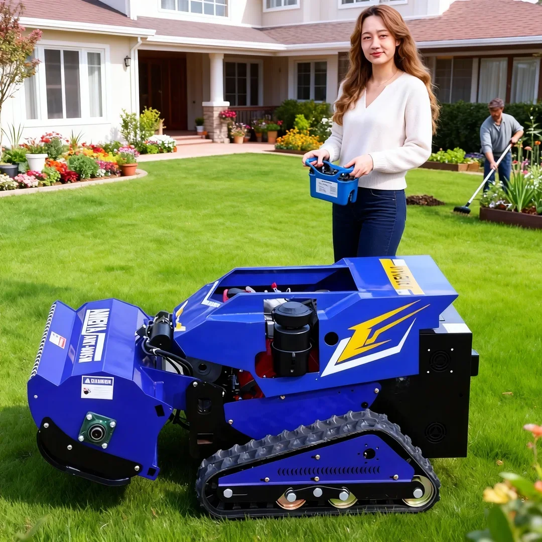 Customized Remote Control Flail Robot Lawn Mower – 800-1000mm Cordless for Farm at Competitive Prices