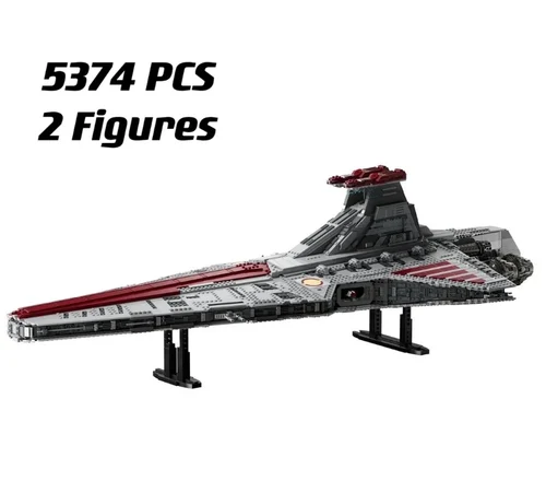 새로운 MOC 75367 Venator 클래스 공화국 공격 크루저 빌딩 블록 성인 소년 크리스마스 선물을위한 벽돌 장난감 5374Pcs