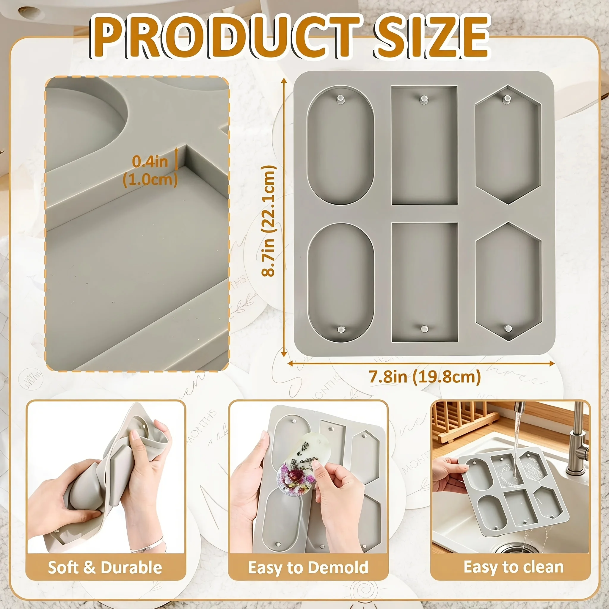 6-Kavitäten-Silikonform für Ar – Resin Casting Mold Bewertung und Preis