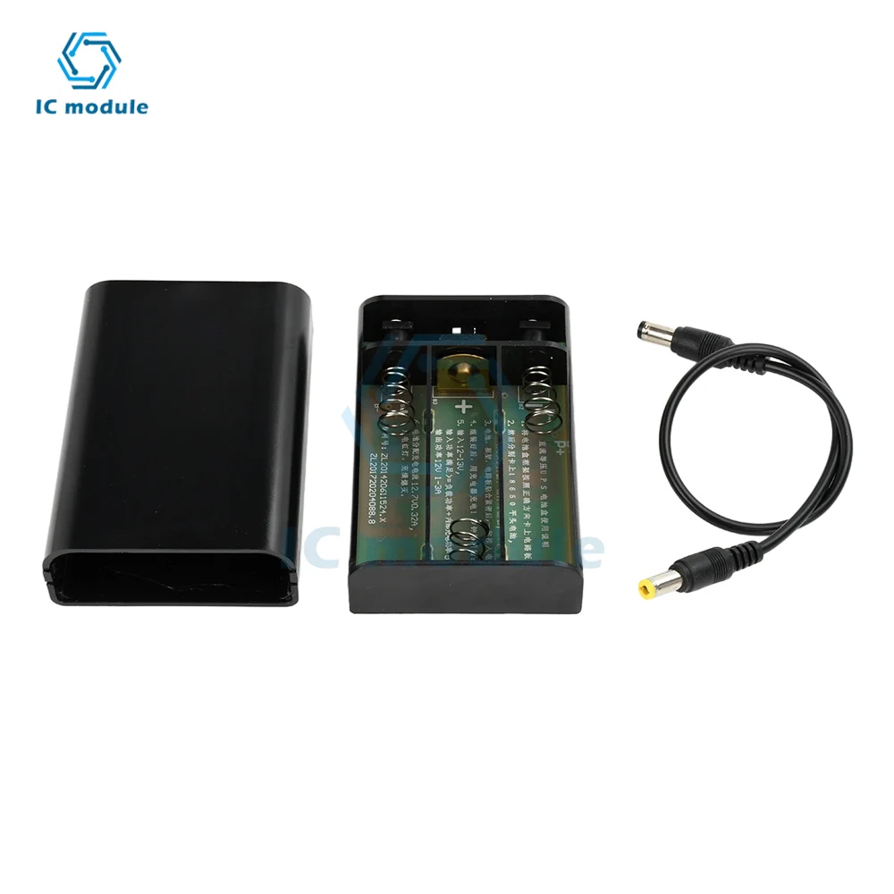 DIY-Batteriekasten, USV-Akku, DC 12 V, 3 x 18650-Batterien, lötfreies Tandem für Handy, WLAN-Router, LED-Licht