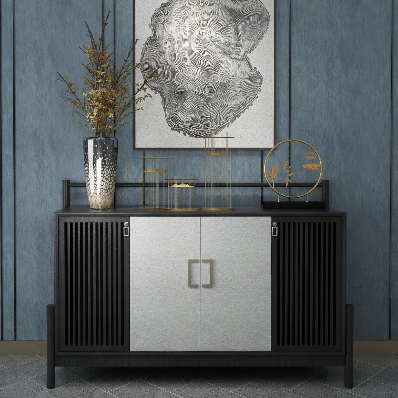 New Chinese-style entrance cabinet, living room entry side cabinet, Zen decorative cabinet, entrance door, locker entrance,