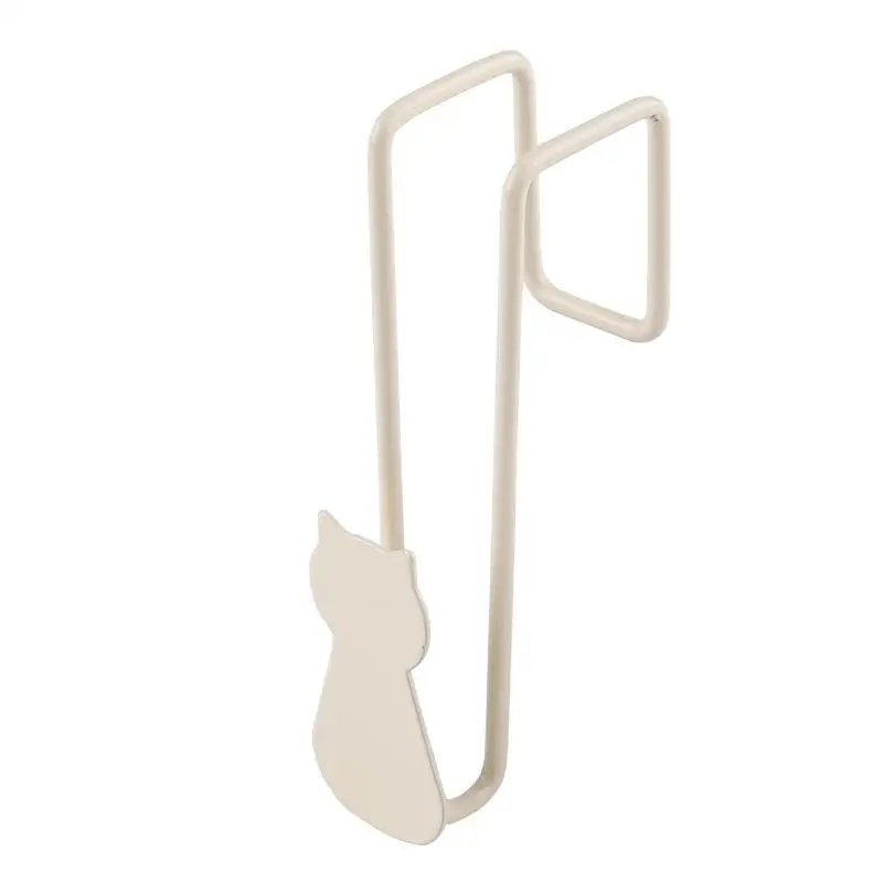 over the Door Hooks Iron Cat Design Sturdy Coat Hanger Organizer Rack for Living Room Bathroom Entryway Storage Solution view 6