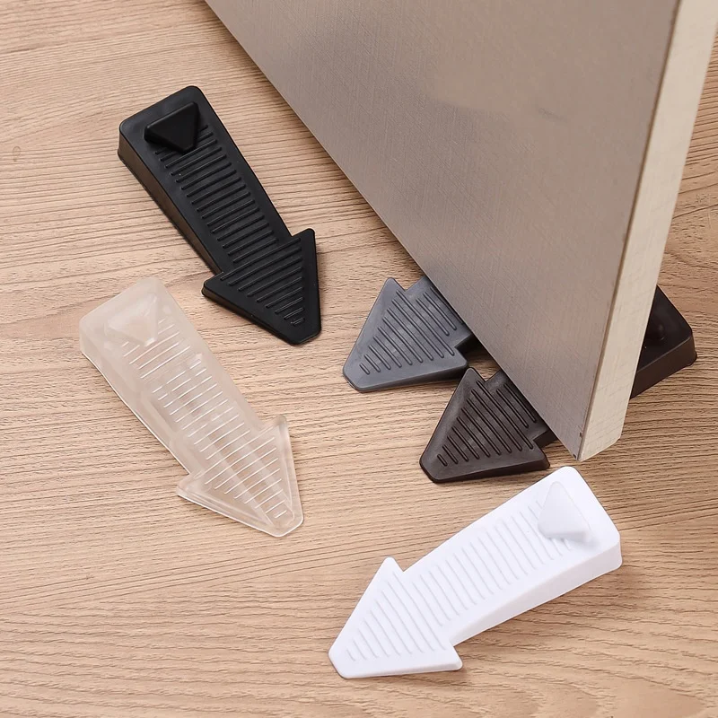 Silicone Door Stopper Self Adhesive Anti-Collision Door Holders Catch Floor Mounted Nail-free Door Stops Protect Walls Furniture