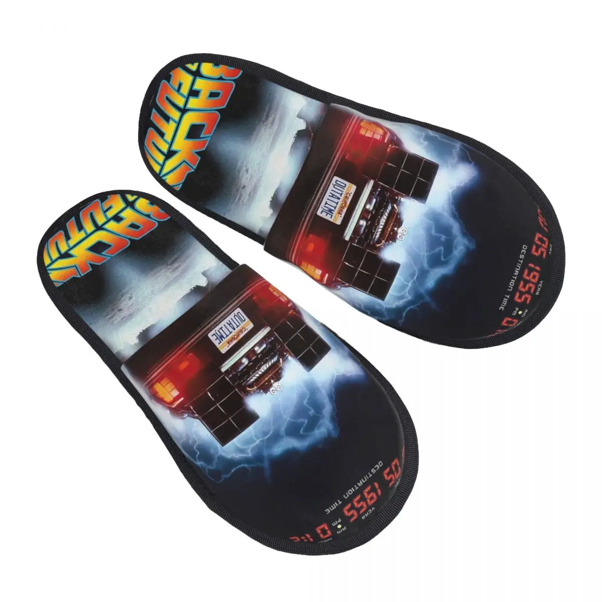 

Back To The Future Soft Scuff With Memory Foam Slippers Women American Science Fiction Hotel House Shoes
