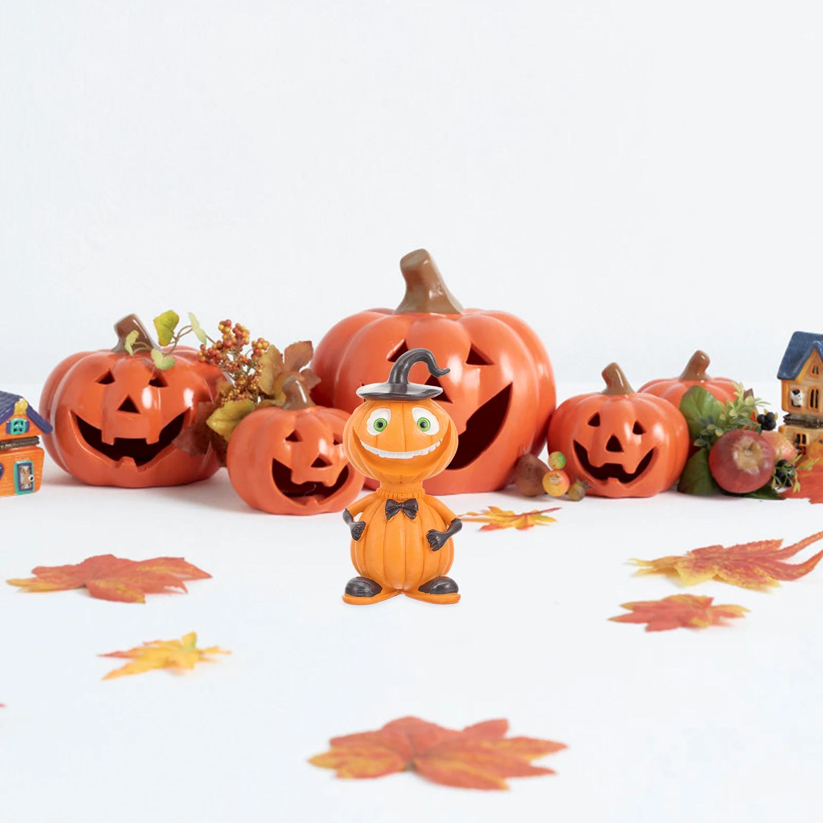 

Pumpkin Man Decorations Halloween Artificial Table Centerpieces for Tables Tabletop Ornament Fall Home