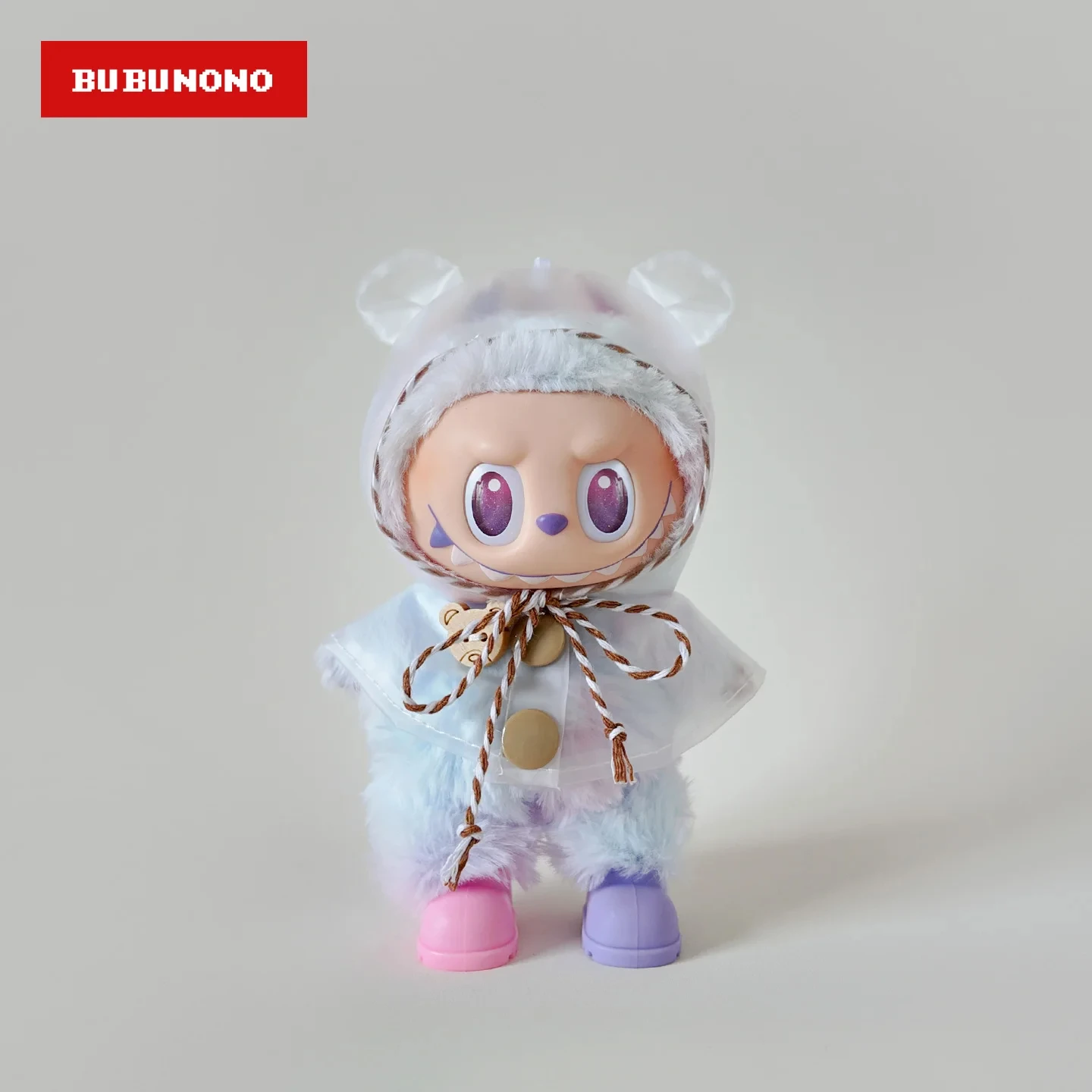 

Labubu 17cm Waterproof Raincoat Outfit Heartbeat Macaron Style Doll Clothes with Detachable Accessories, Durable Design