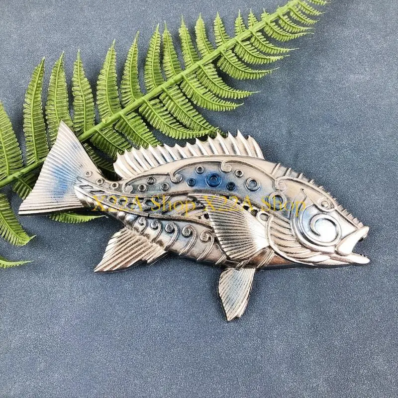 Unique Silicone Resin Mold for Creating Embossed Fish Pendant Wall Door Hanging
