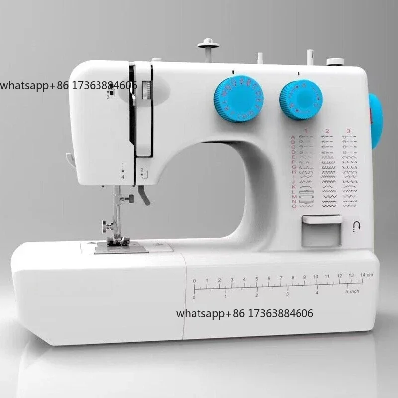 Mini Sewing Machine 818 Household Multifunctional 45 Linear Double‑Needle Device For Overlock And Buttonhole Stitching