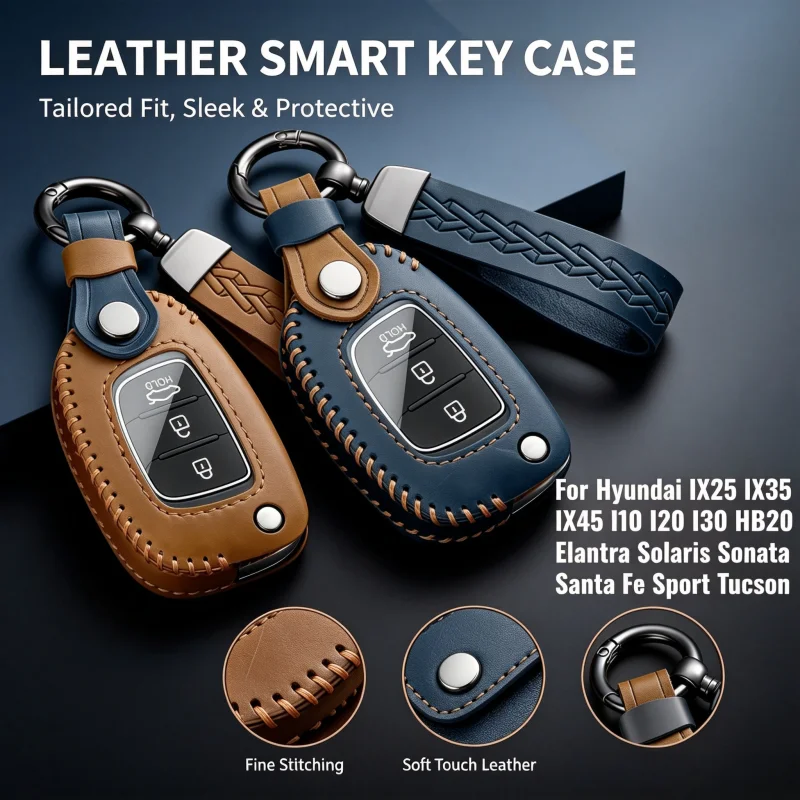 For Hyundai IX25 IX35 IX45 I10 I20 I30 HB20 Elantra Solaris Sonata Santa Fe Sport Tucson Car Key Cover Case Protect Shell