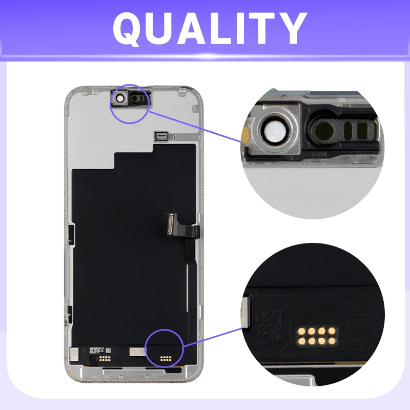 AMOLED For iPhone 15 Pro Max LCD Touch Screen For iPhone 15 Pro Max LCD Display New Screen Digitizer Assembly Replacement A2849