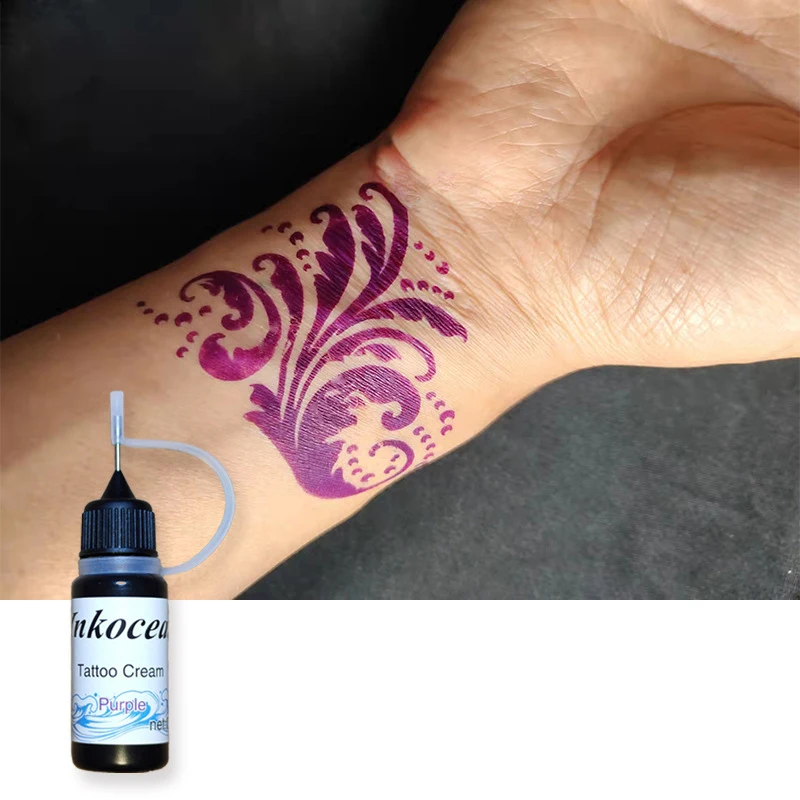 10ml Temporary Tattoo Cream For Women Men Kids Fake Tattoos Semi Permanent Tattoo Ink Art Painting Diy Fake Freckles