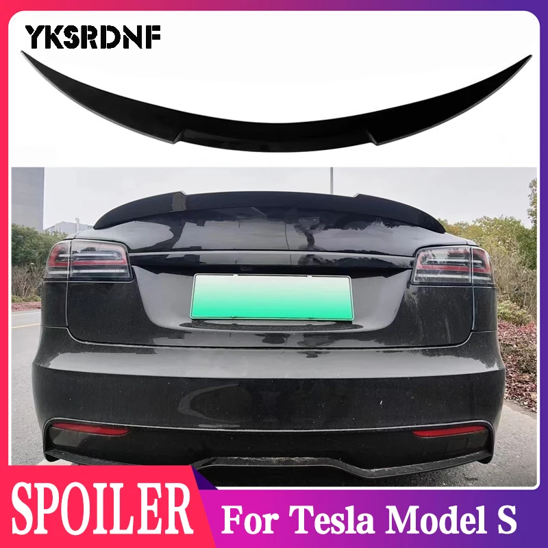 

Задний спойлер для Tesla Model S 2012-2023, ботинки багажника, искусственный материал АБС-пластик высокого качества