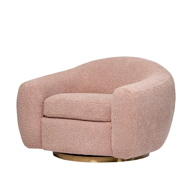 Divano singolo da soggiorno in stile crema, piccolo appartamento francese semplice, balcone tessuto casual moderno