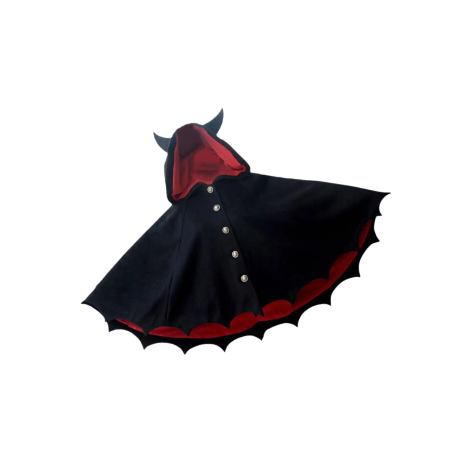 Elegant Cape with Hood Boys Girls Acetate Fiber Sorcerer Costume Prop Cloak for Halloween Christmas Cosplay