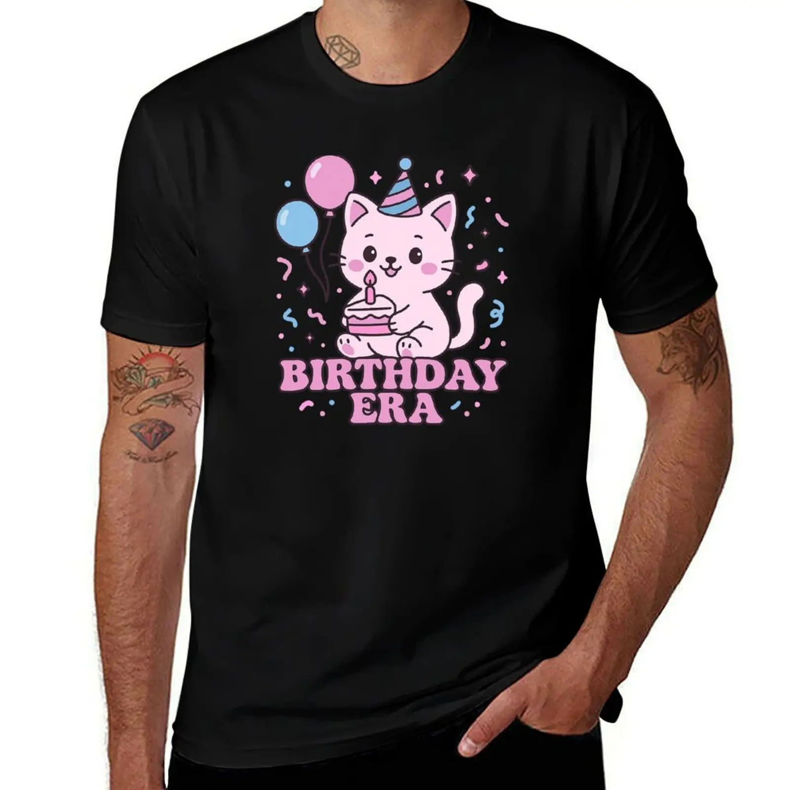 

Birthday Era – Cute Kawaii Cat Birthday Design for Boys T-Shirt football t shirt man clothes luxury t-shirt T-shirt men