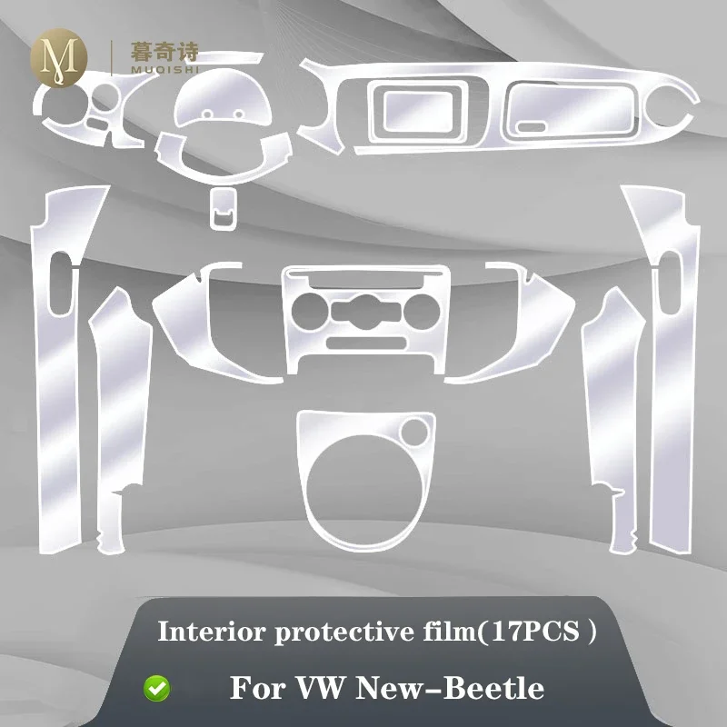 For Volkswagen New-Beetle Car Interior Piano board protection film TPU transparent self-adhesive Paint film Anti scratch refit image 2
