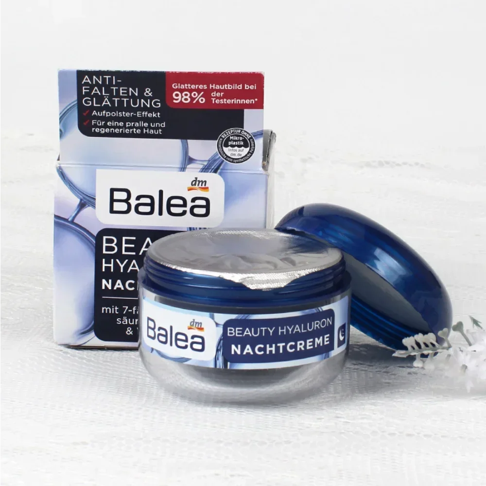 Germany Balea Hyaluronic Acid Collagen Night Cream 50ml Lifting Firming Nourishing Anti-wrinkle Moisture Anti-aging Skin Care