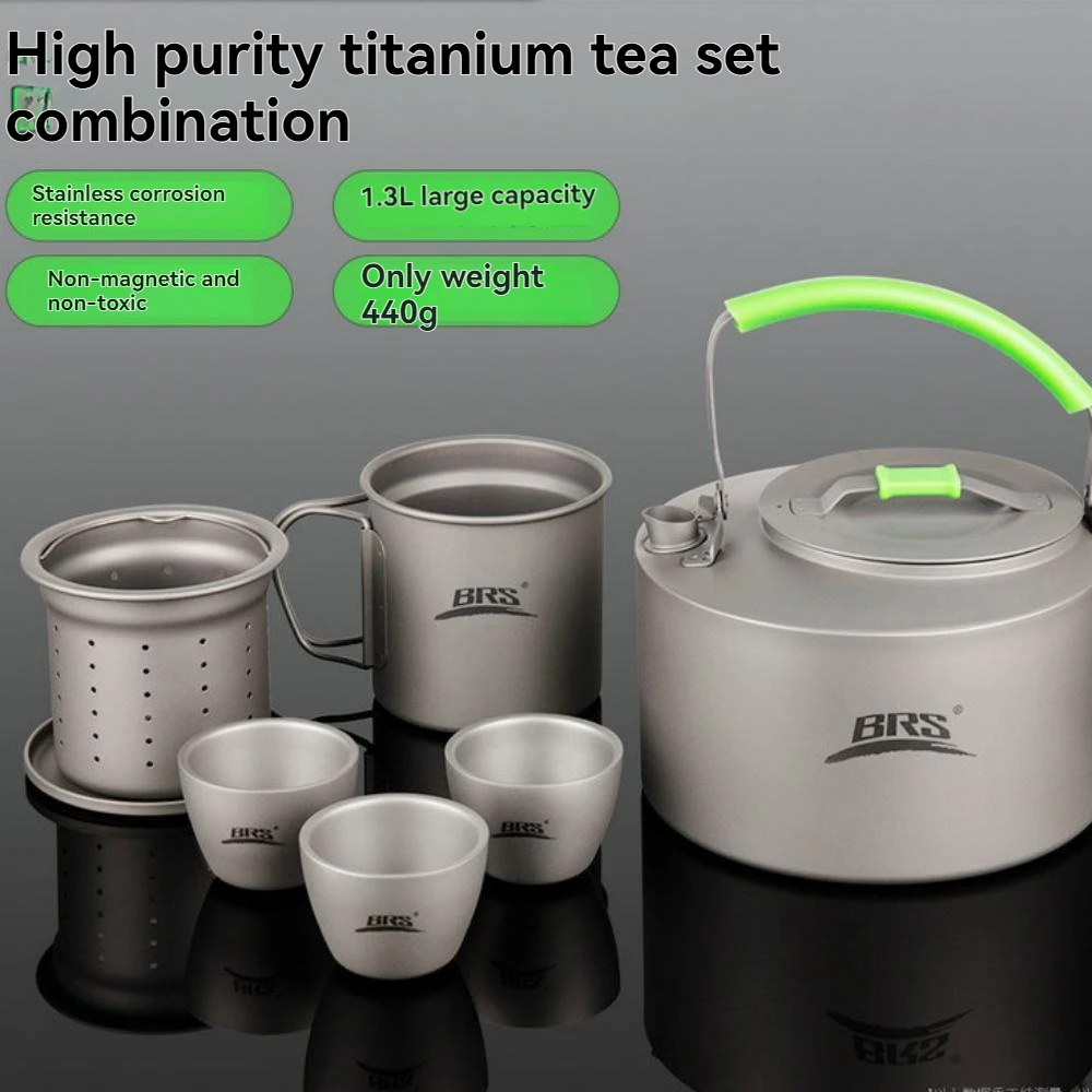BRS-TC02 طقم شاي الكونغ فو من التيتانيوم النقي BRS-TC02(Ti) /BRS-Ts01(Ti) /BRS-Ts03(Ti) /BRS-Ts04(Ti) /BRS-Ts05(Ti) طقم شاي التيتانيوم #1