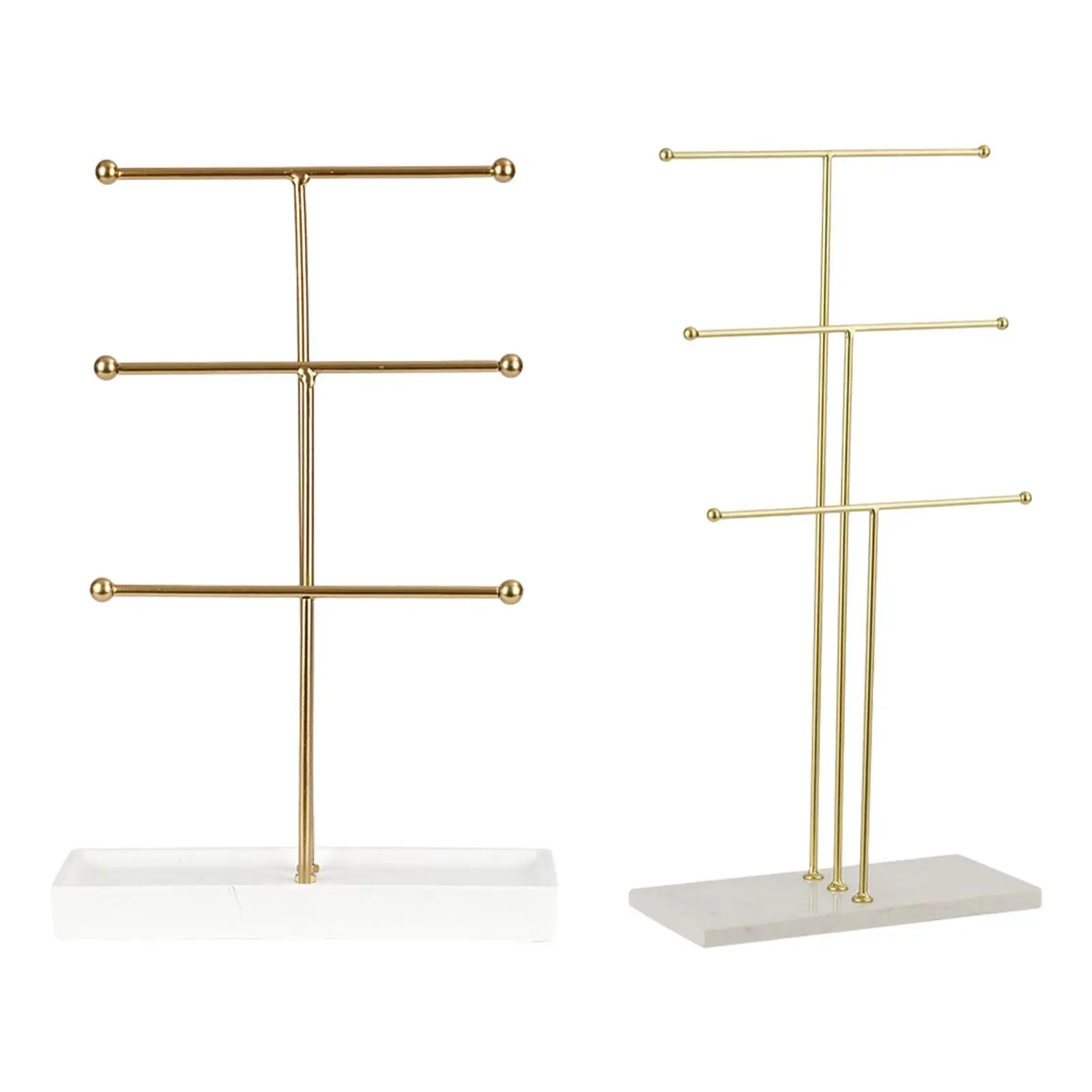 

Jewelry Display Stand 3 Tiered Bars Necklace Holder Jewelry Shelf for Rings