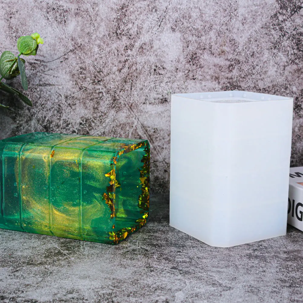 

1 set Silicone Epoxy Storage Container Mold Pen Silicone Mold Holder Jewelry Storage Container Casting Safe Durable Smooth