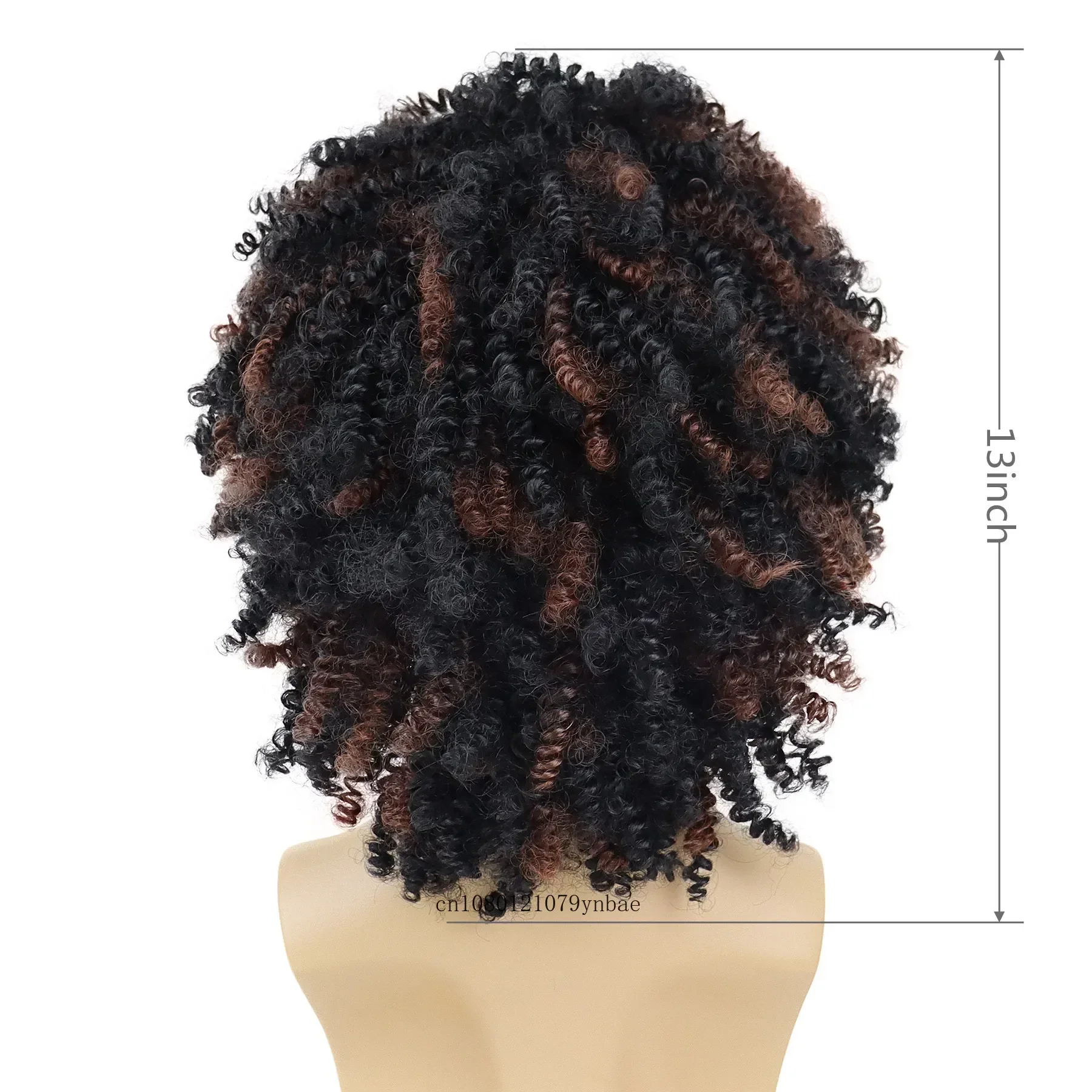 الشعر الاصطناعية مزيج قصير شعر مستعار بني للرجال السود الذكور الأفرو شعر مستعار مجعد موضة تجعيد الشعر السميك الباروكات مقاومة للحرارة زي اليومي الطرف