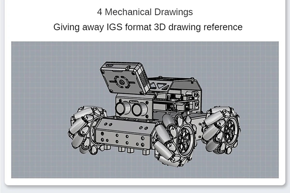 รถบังคับวิทยุ MiniAuto AI Vision 4WD ล้อ Mecanum พร้อมกล้องวิดีโอ รถหุ่นยนต์อัลตราซาวด์สำหรับ Arduino ชุดประกอบหุ่นยนต์ DIY หุ่นยนต์ที่ตั้งโปรแกรมได้