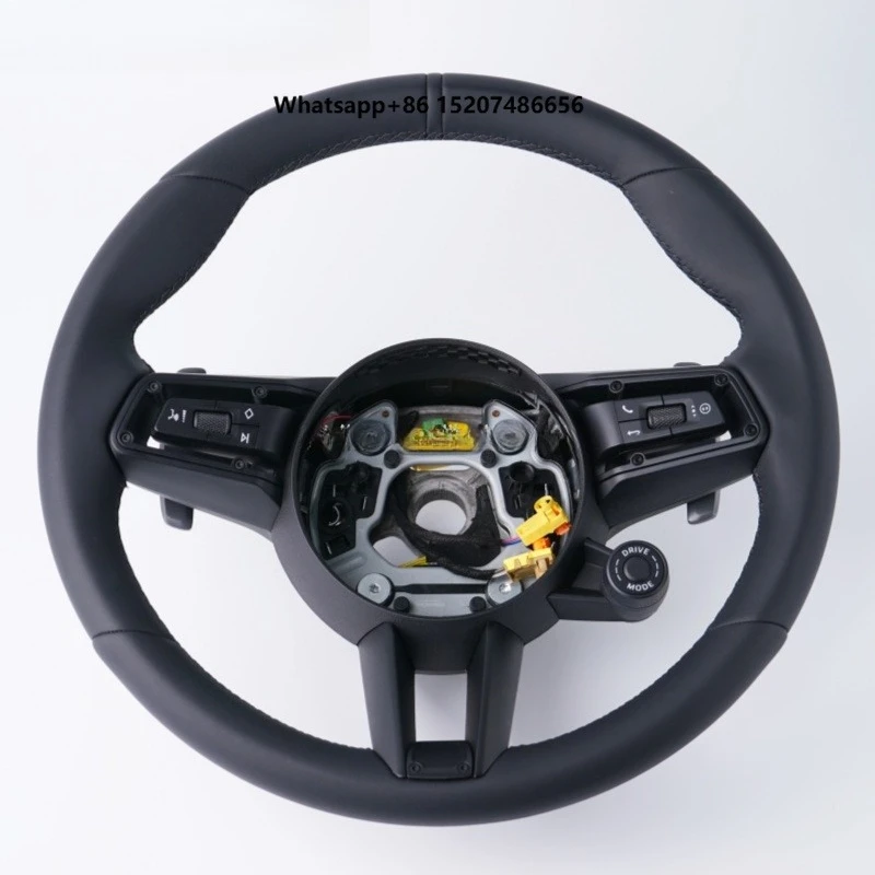 Wholesale Full Leather Sports Steering Wheel Accessories  718 918 991 911 992 CARRERA GT  Multi-function