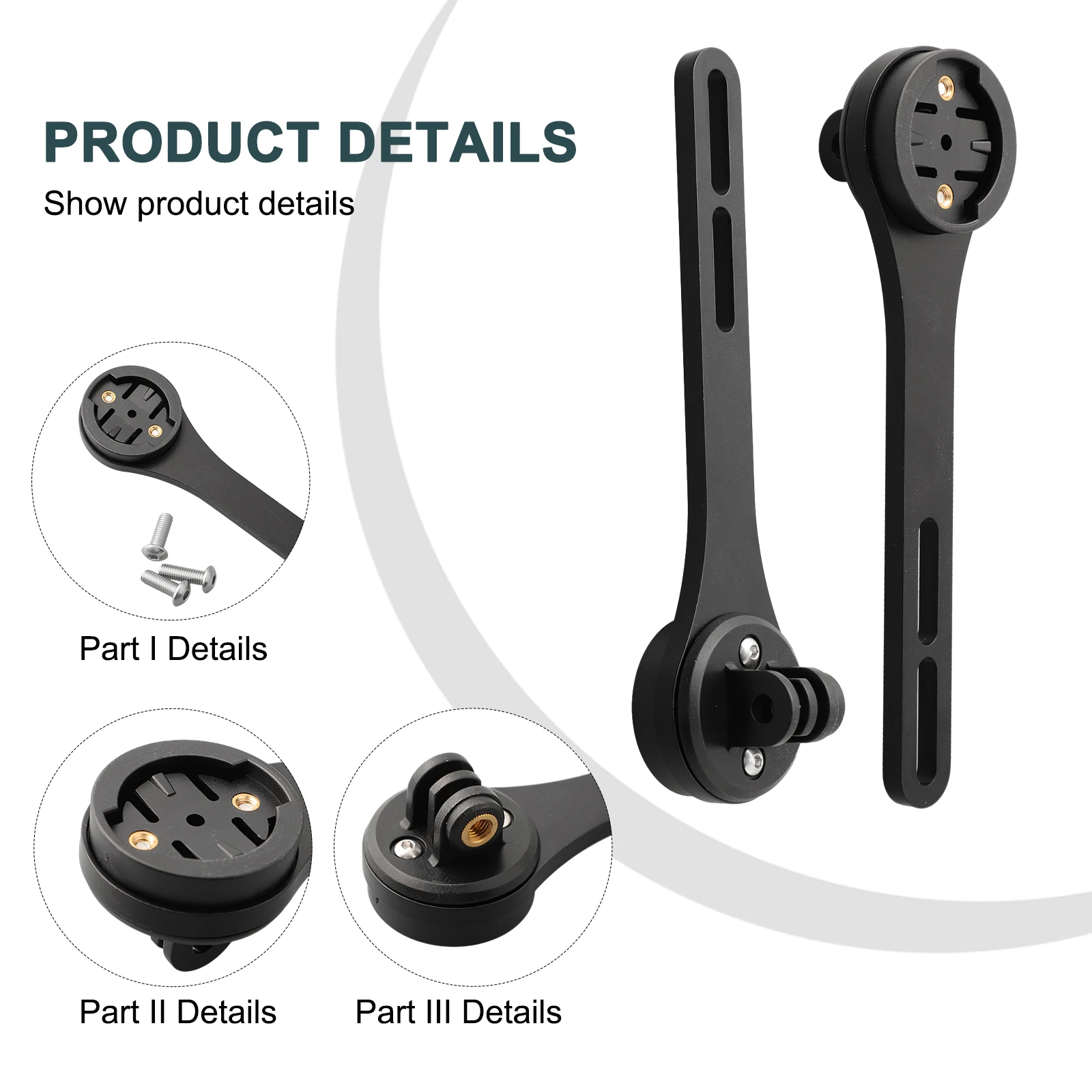 Novo suporte para computador de bicicleta de estrada medidor de código integrado + 3x parafusos liga de alumínio + abs guiador integrado