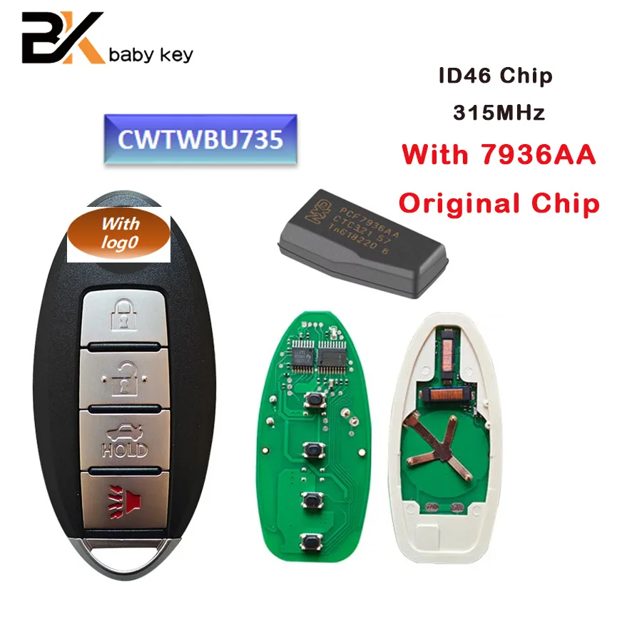 

CWTWBU735 Car Remote Key for Nissan Tiida Teana Altima Maxima Armada Xtrail Pathfinder Rogue Versa juke