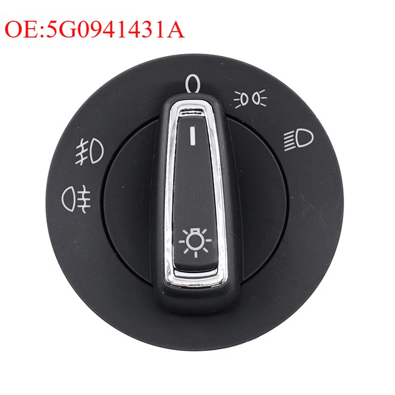 For VW Polo T-Cross SEAT Arona Ateca Ibiza Leon Toledo 5G0941431A Headlight Switch Head Light Fog Lamp Automatic Controller Knob