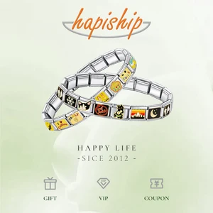 Hapiship 2024 New Women's Jewelry DIY 9mm幅イタンリアンエラスティックチャームブレスレットファッションステンレススチールファッションバングルセントバオ 8ベストセールスイタリアのステンレススチールジュエリー - №5