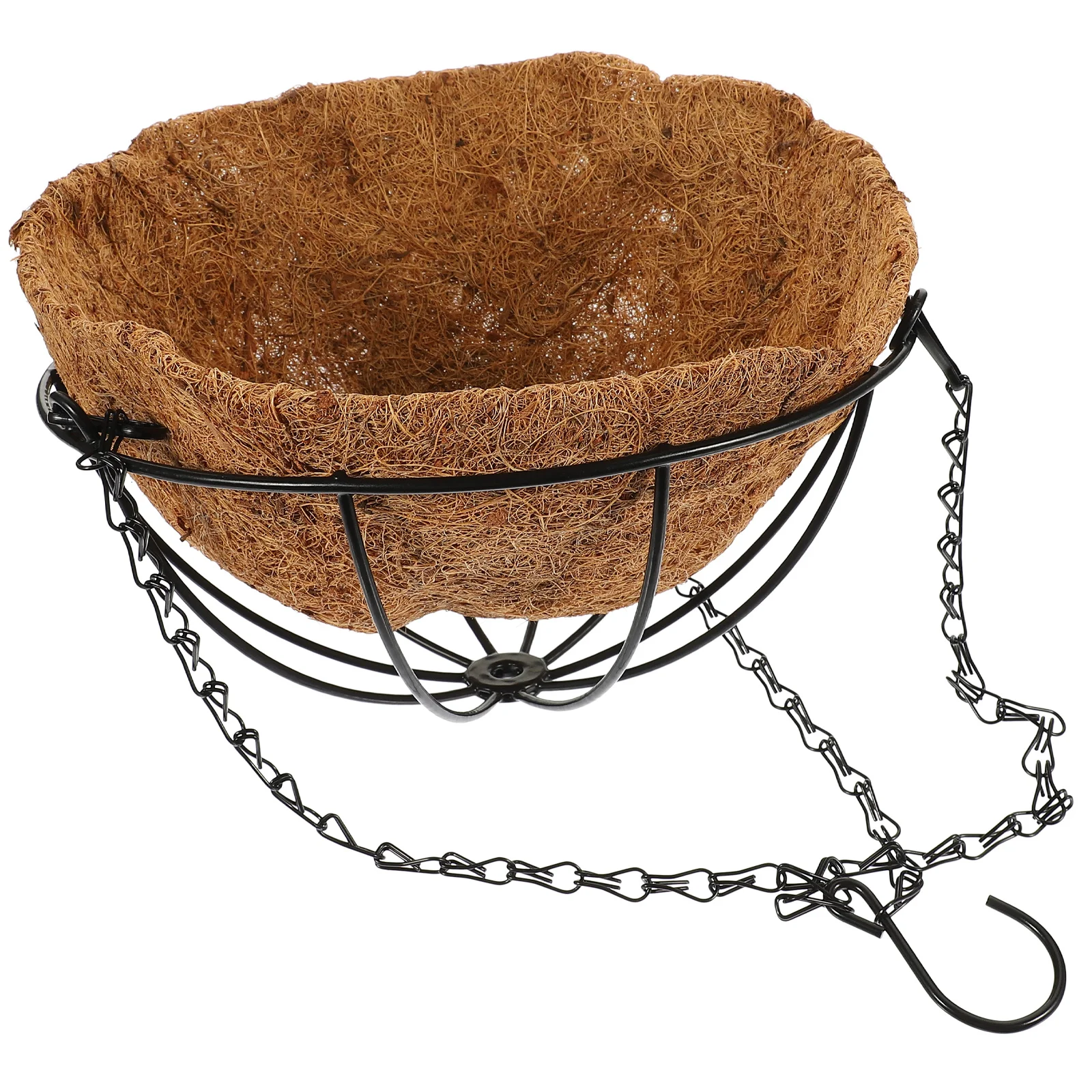 

Coconut Palm Hanging Basket Wall Art Flower Pot Wall-mounted Fiber Flowerpot Planting Artificial Planter