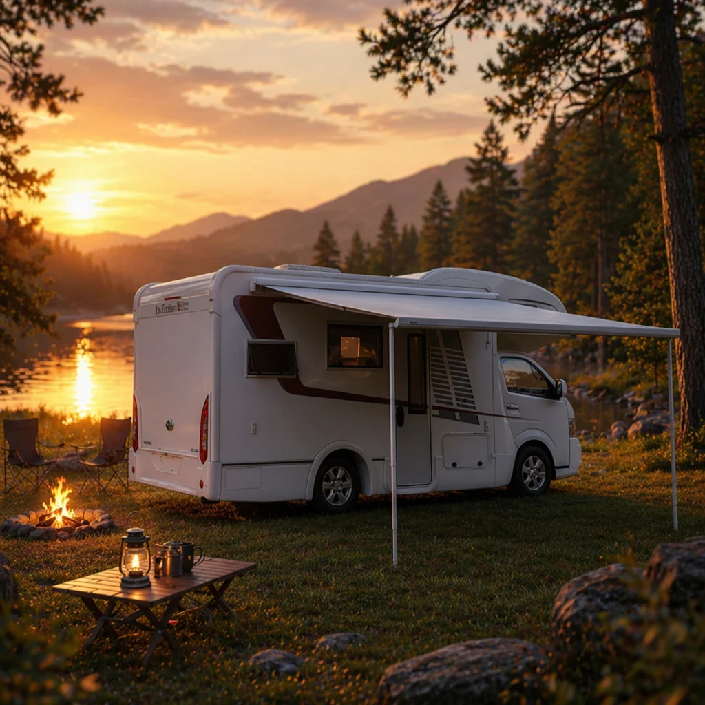 Awnlux W5500 Caravan Awning Accessories Car Awning For Motorhome Electric Full Cassette 3 Meters Awning For Motorhome