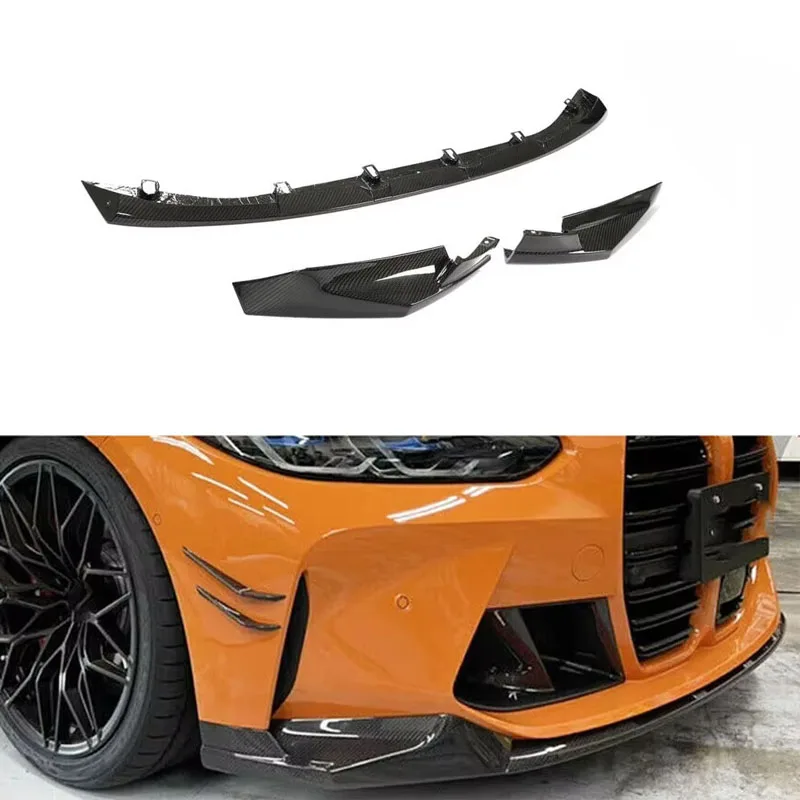 Dry Carbon G8x M3 Front Bumper Splitters for BMW G80 M3 G82 G83 M4 Competition 21-23