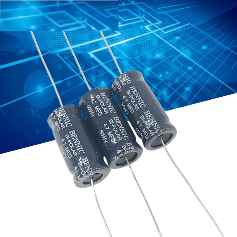 

5PCS BENNIC Fever Audio BP Non Polarized Electrolytic Capacitor 50v 4.7uf 13X26mm