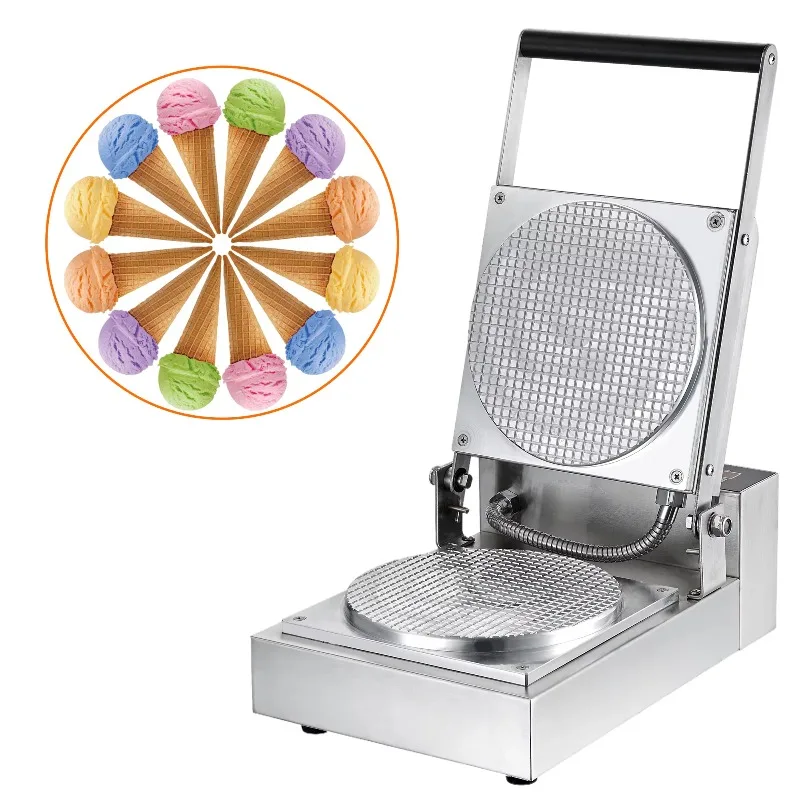 

New Commercial Non Stick Ice Cream Waffle Cone Maker Machine Waffle Cone Maker 220V