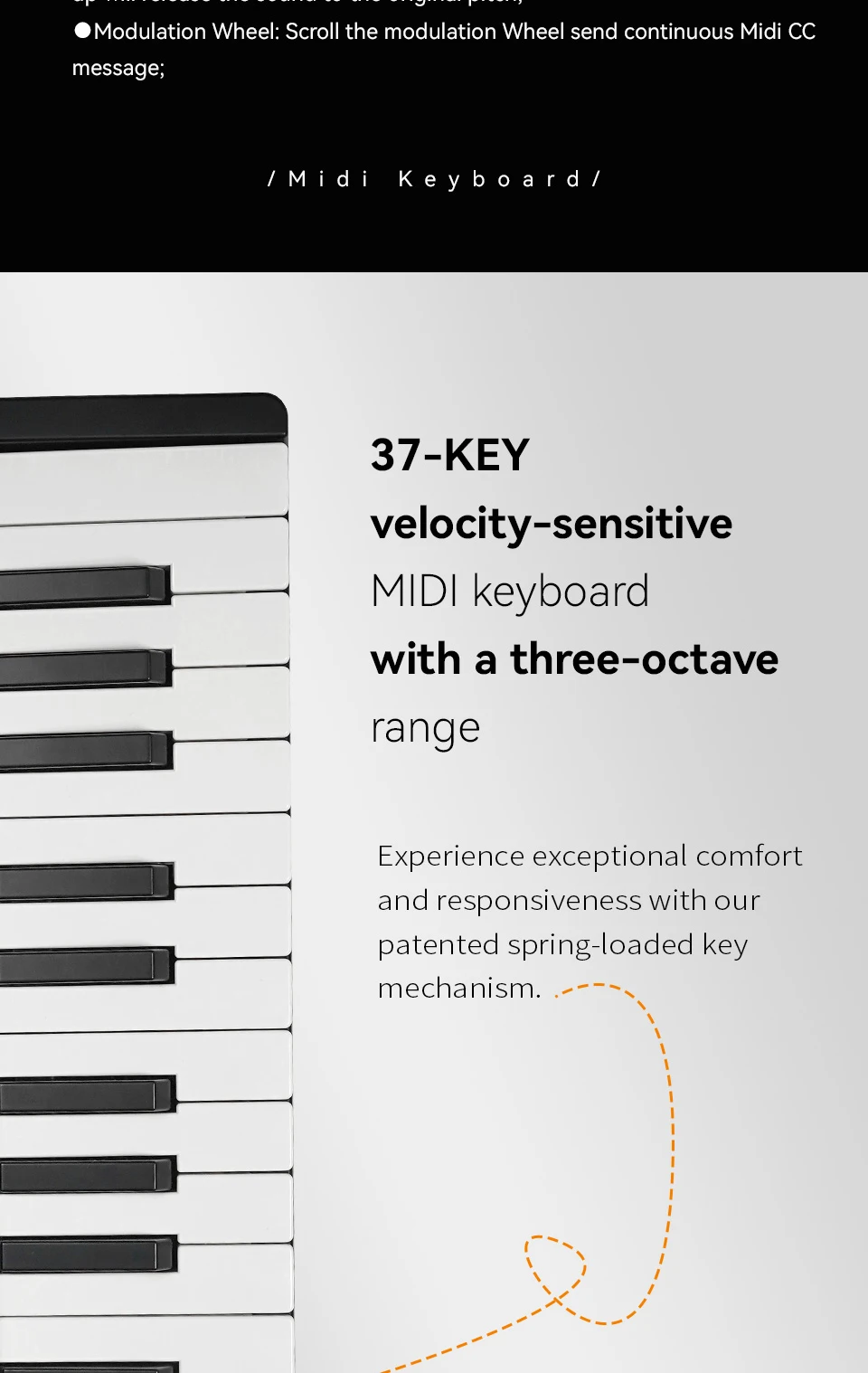 Available in Five Colors: Black and White, Pink, Black, White, and Red. M-VAVE SMK37PRO Professional MIDI Keyboard—37-Key Wireless Bluetooth Music Composition and Production Synthesizer