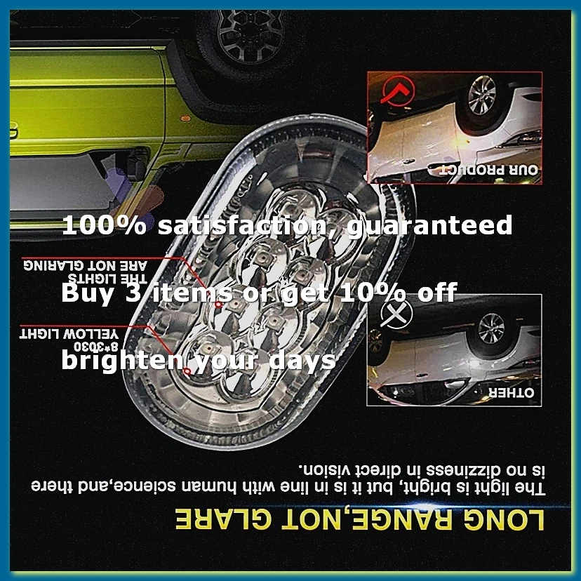 ●Amber LED Side Marker Lights for JB74 JB64 2018- Turn Signal Indicator Light Replacement, Smoked-A57M