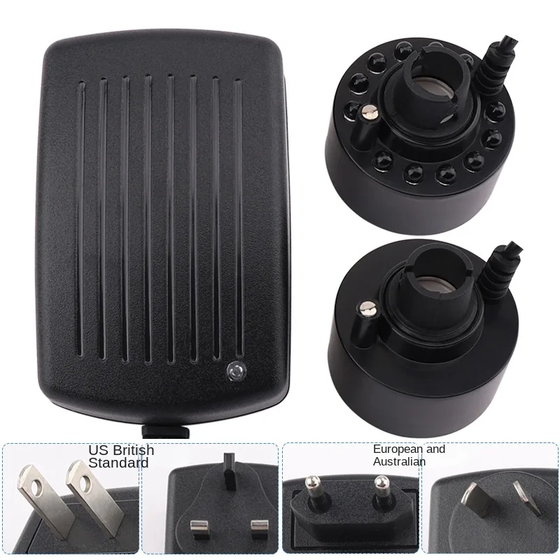 المرطب رئيس واحد الإلكترونية مع مصباح ، لوحة الانحلال ، رذاذ الضباب الصخور ، صانع ضباب البلاستيك ، 20 مللي متر ، DC24V